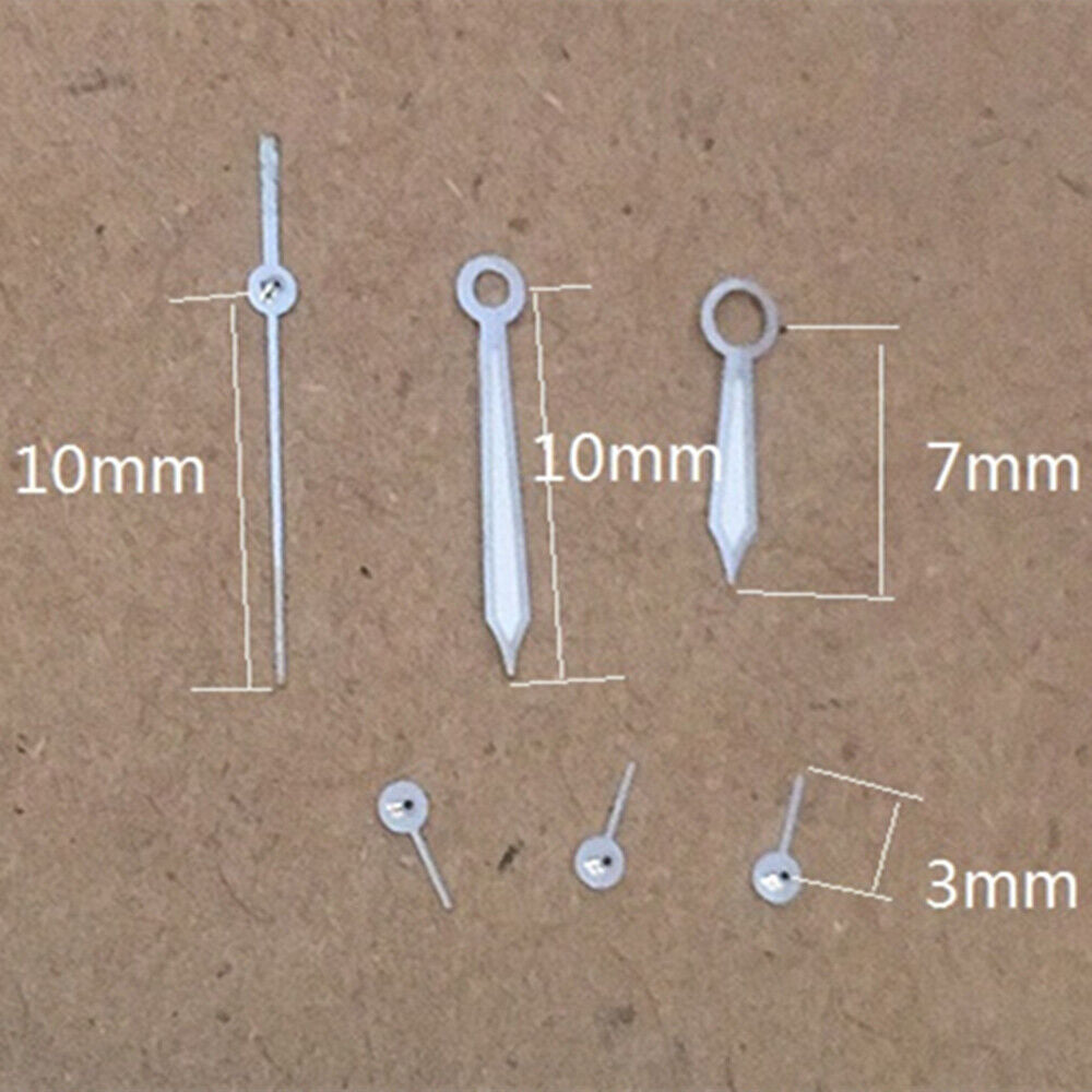 Green Lume Silver Trim 10mm Watch Hands for HZ2350 Automatic Mechanical Movement