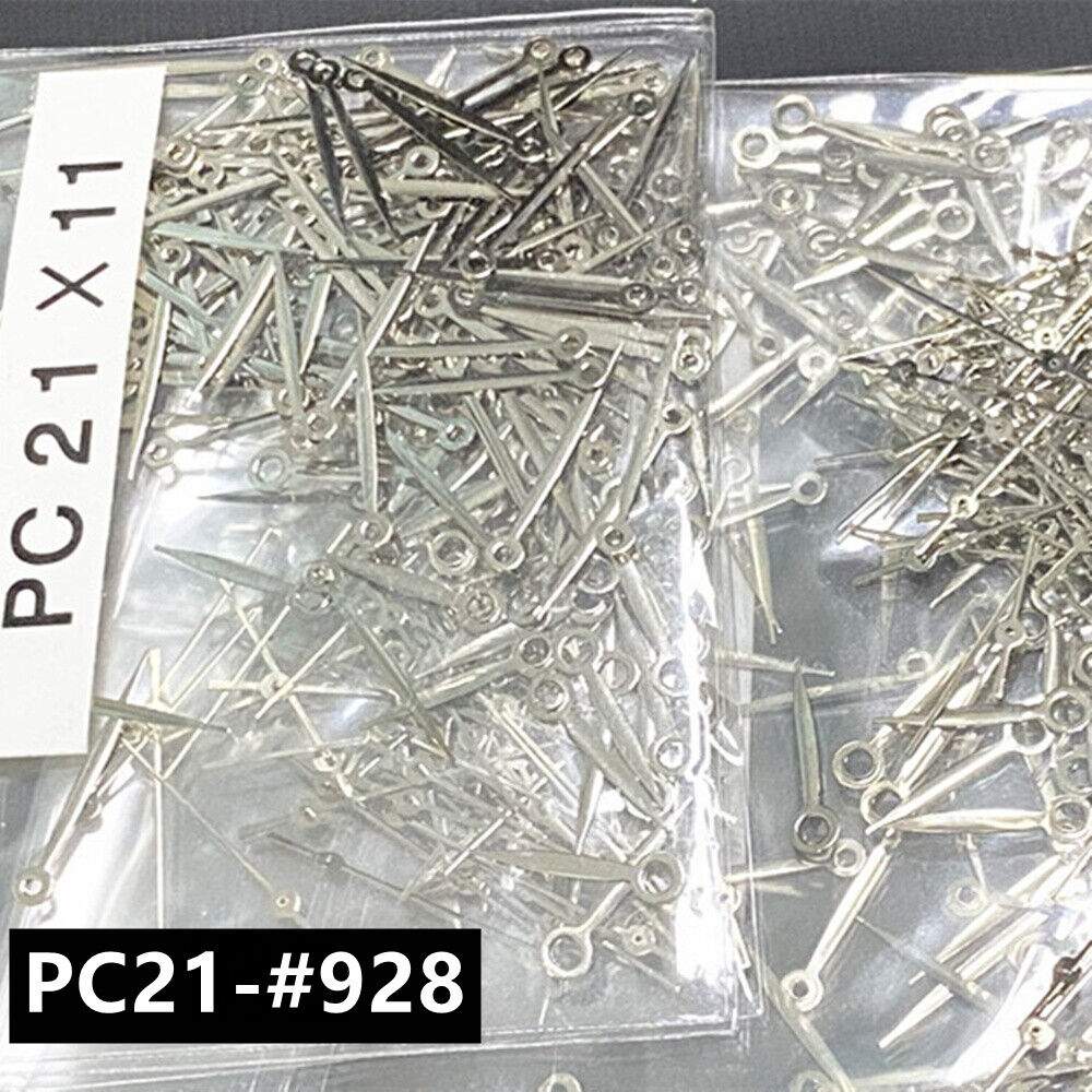 100 Sets Silver 11mm Length Watch Hands for Hattori Epson PC21 Quartz Movement