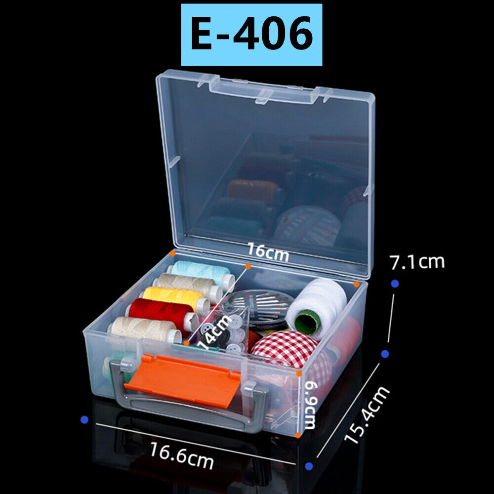 3pcs 7.1x16.6x15.4cm Small Rectangular Toolbox Box Container Storage Hinged Lid
