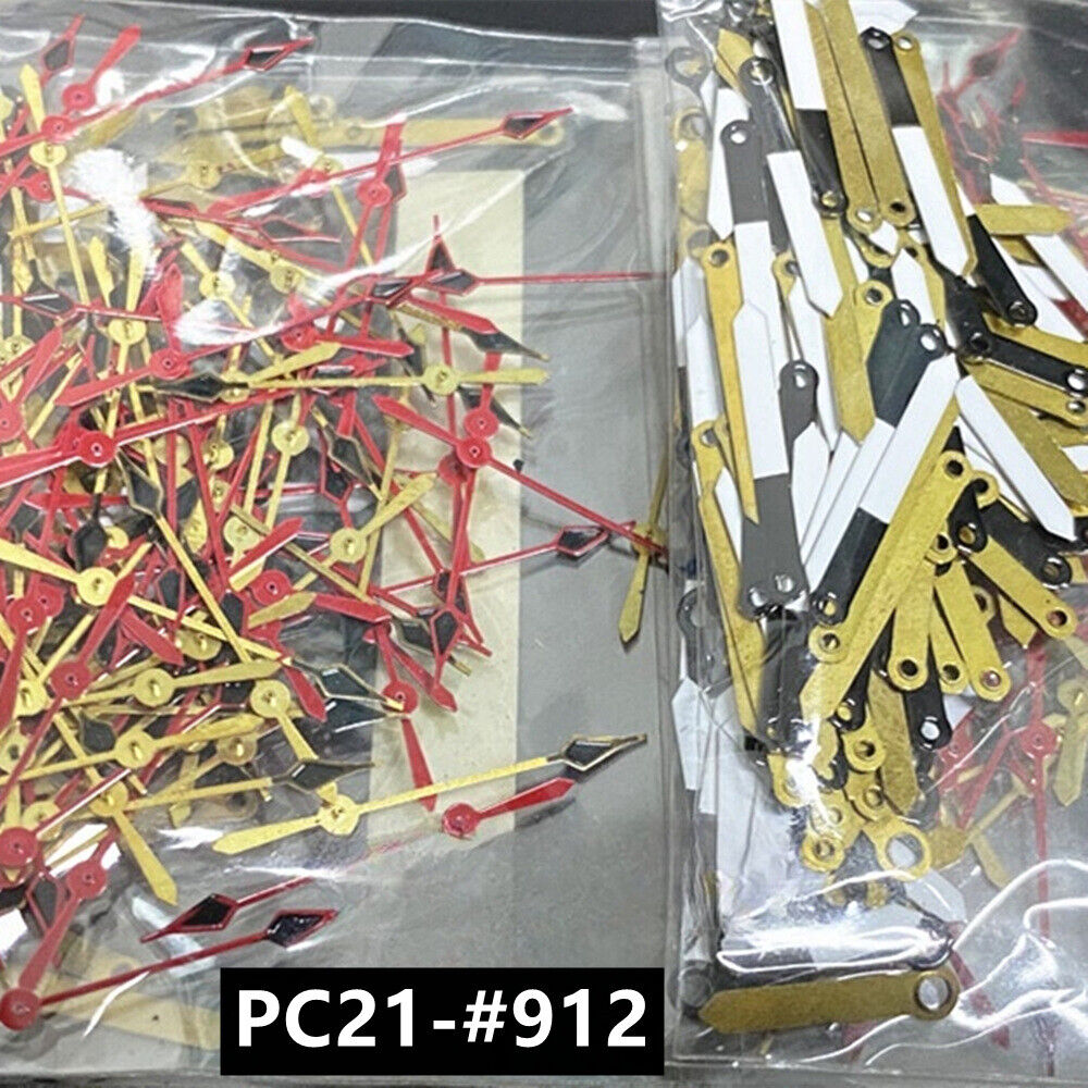 100 Sets Red Second Hands Watch Hands for Hattori Epson PC21 Quartz Movement
