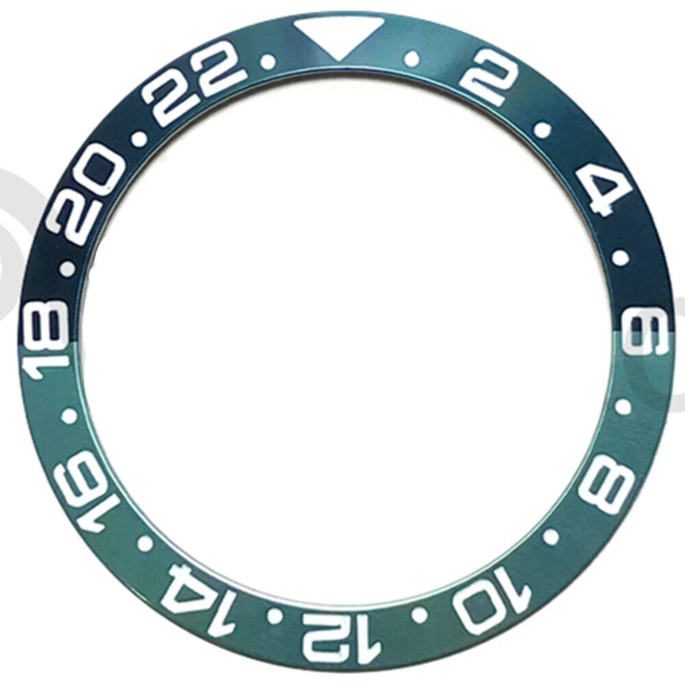 38mm Green Numberal GMT Aluminium Alloy Watch Bezel Insert for RLX