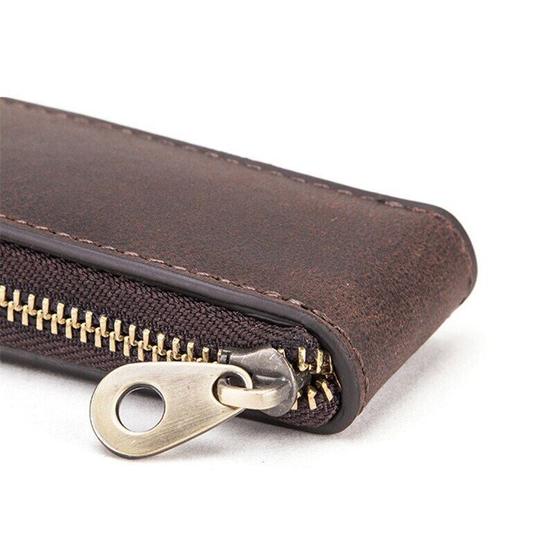 1 Slot Leather Watch Box Luxury Pouch with Zipper Portable Organizer Bag