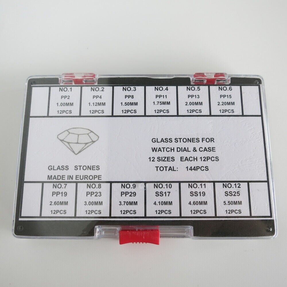 Assortment of Watch Glass Stones for Watch Dial Watch Case 12 Sizes PP2-SS25