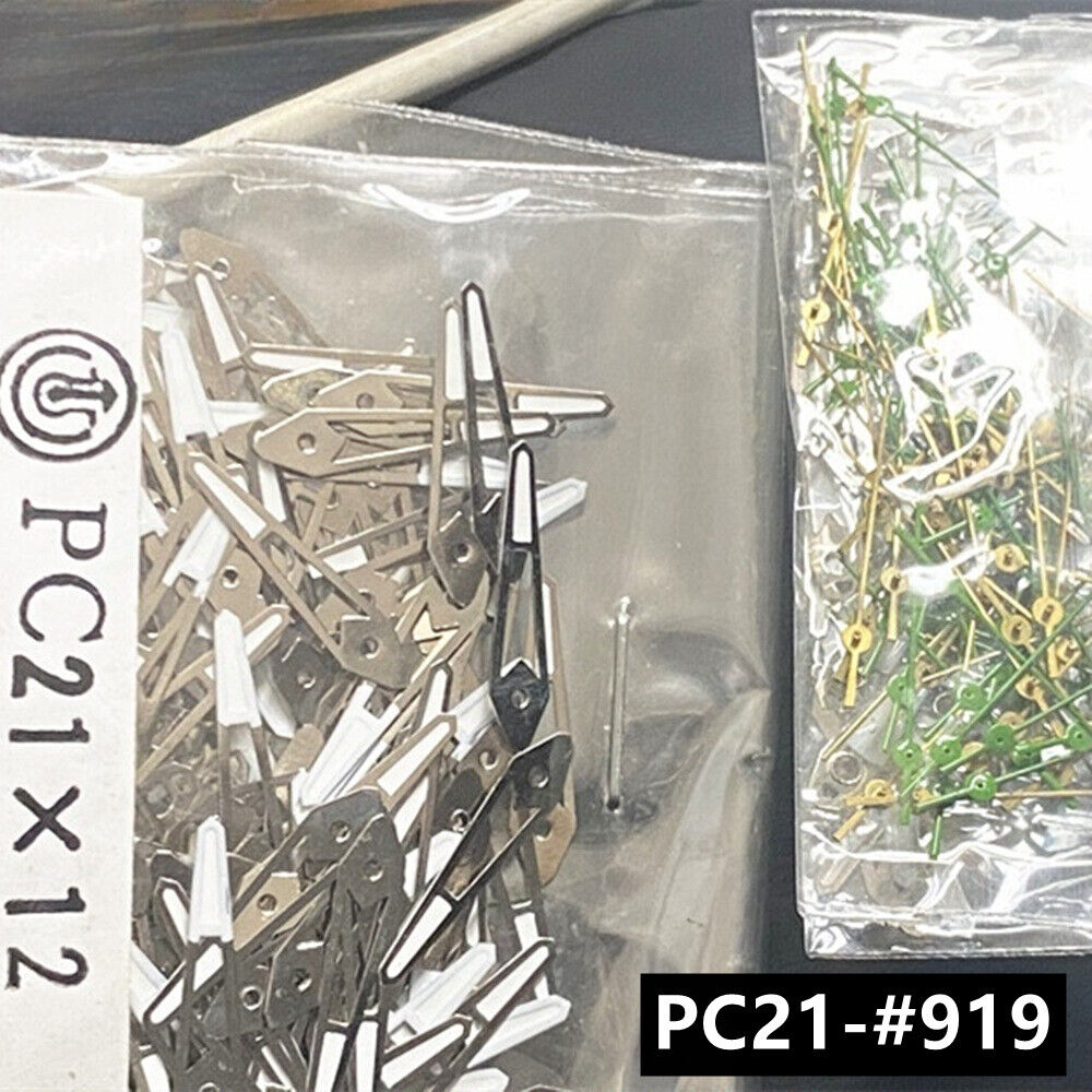 100 Sets 12mm Mixed Color Watch Hands for Hattori Epson PC21 Quartz Movement