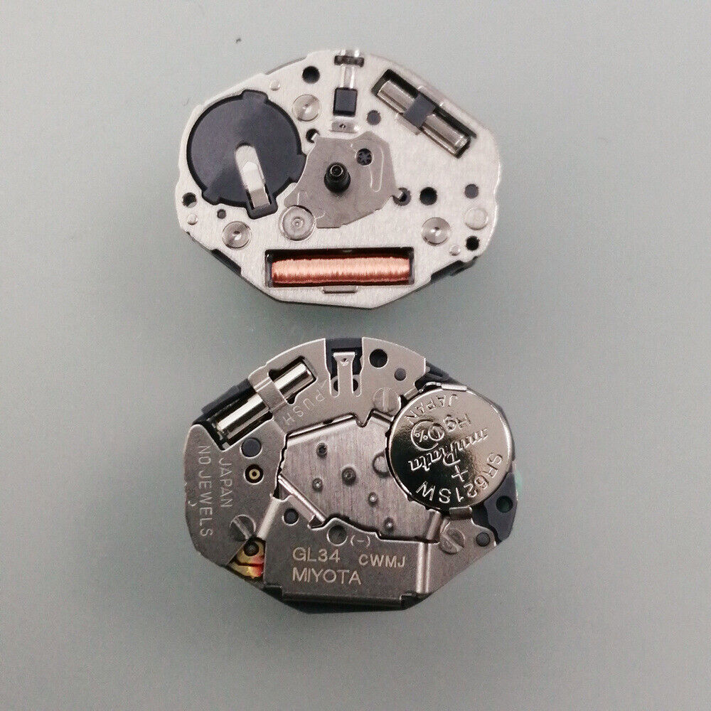 Miyota GL34 Japan Quartz Movement Japan Made 3 Hands Silver