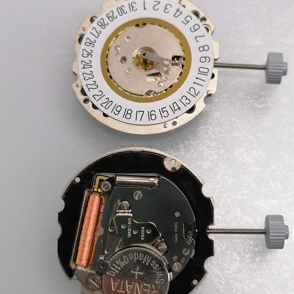 Ronda 705 3 Hand Quartz Watch Movement Date At 6 Swiss Parts HCP4