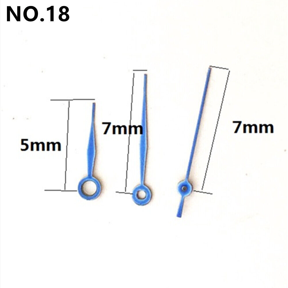 7mm Blue Long Diamond Shape Watch Hands for Miyota 2035 Quartz Movement #18
