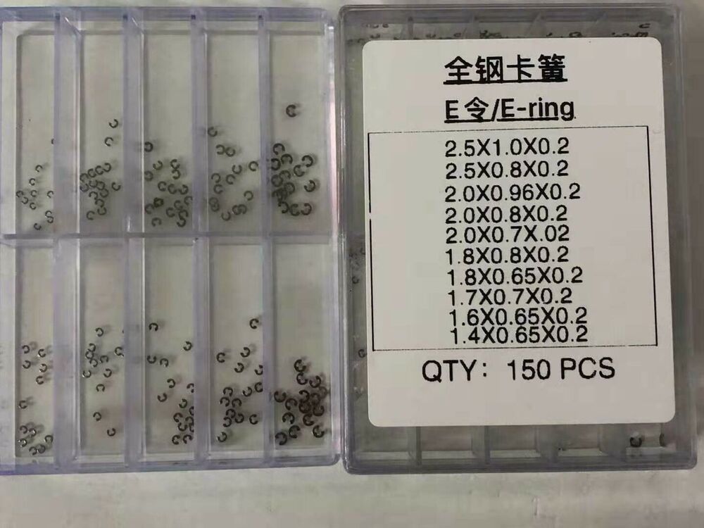 150PCS E-Clip Circlip Ring for Chronograph Button Watch Pusher Watch Repair