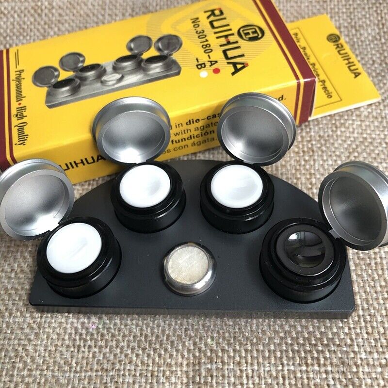 Oil Cups Stand In Die-cast Alloy 4 Containers Watch Repair 30180-A Replacement
