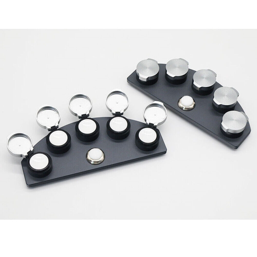 Oil Cups Stand In Die-cast Alloy 5 Containers Watch Repair Tool of White Ceramic