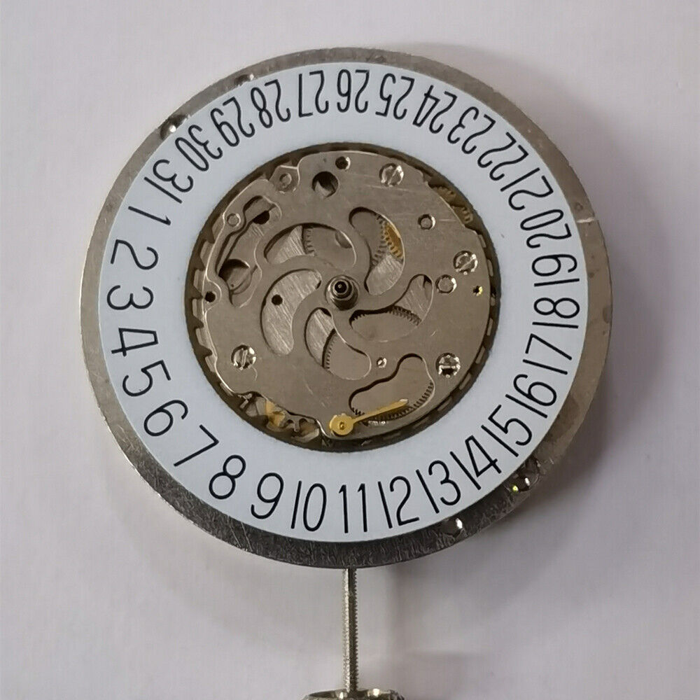 Automatic Mechanical Movement Silver 3 Hands Big Date Wheel Disc Small Second@3