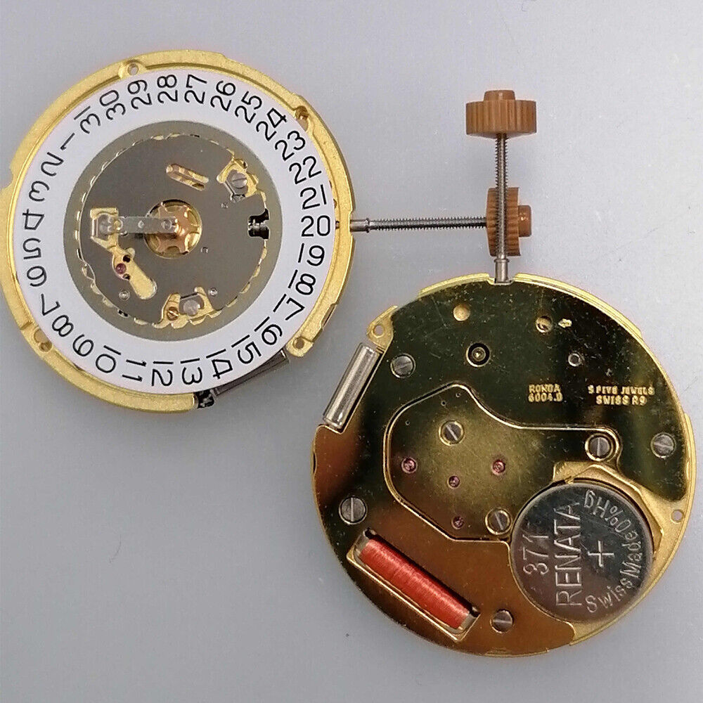 Ronda 6004D 6004.D Quartz Watch Movement Date At 3 Swiss Made