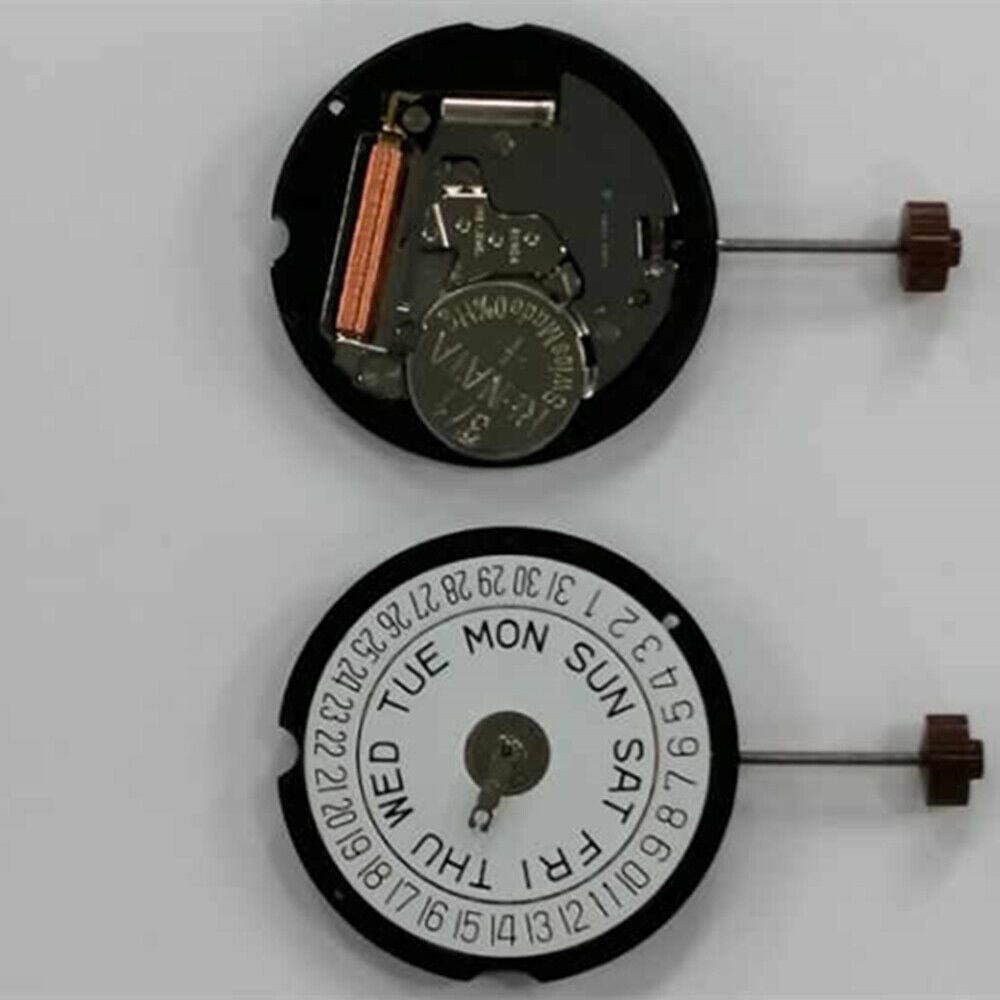 Ronda 507 Quartz Watch Movement 3 Hands Swiss Parts Day Date Date@3