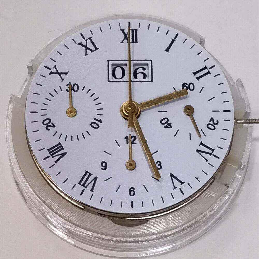 China Made 7750 Chronograph Movement 3 Hands Small Second @3@6@9 Date@12