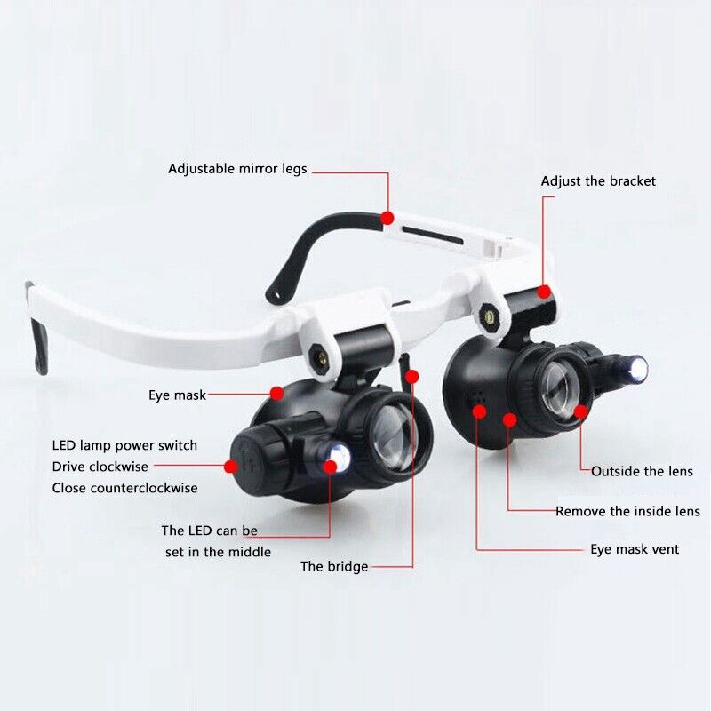 Spectacle Magnifier Multifunctional Headband Magnifying Glasses Wit