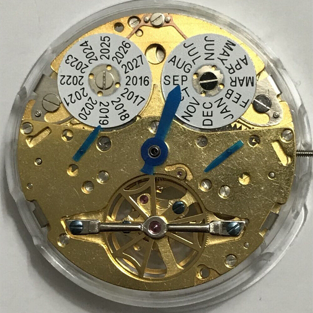 3 Hands Asian Shanghai Multifunctional Mechanical Movement Perpetual Calendar