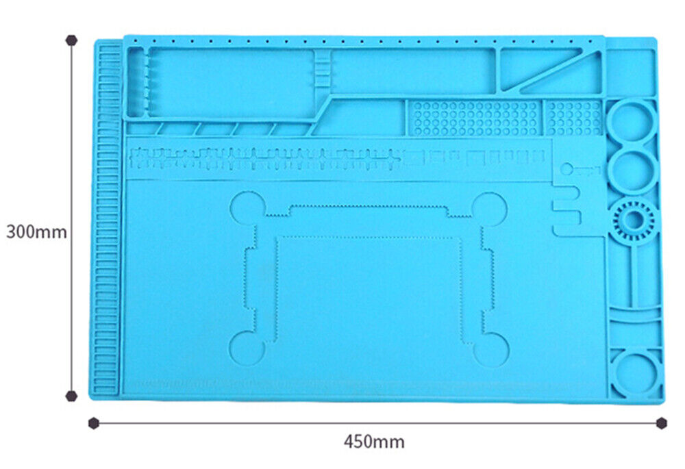 45x30cm Silicone Insulation Pad Thermostable Anti-corrosive Watch Repair TE505