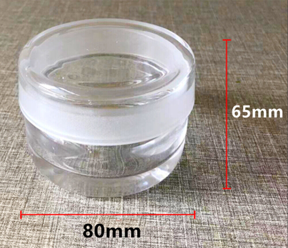 80X65mm Quartz Glass Sealed Watch Oil Benzine Cup with Anti-Leak Cover