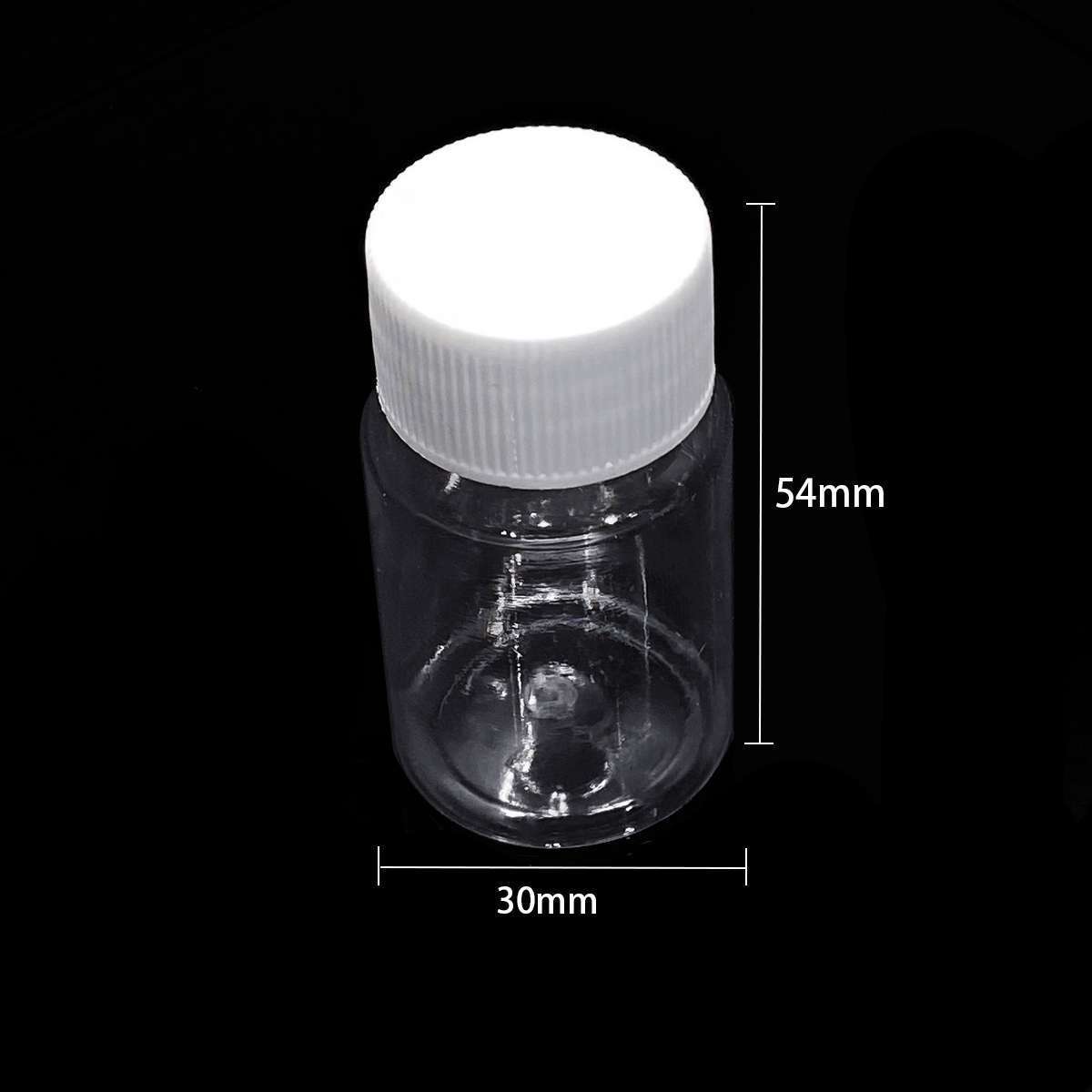 10pcs 20ml Bottle With Lids Plastic Transparent Containers Storage