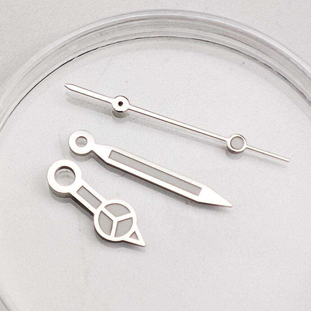 7.75*12*13MM Silver Trim Green Luminous Watch Hands For NH35A/NH36A Movement