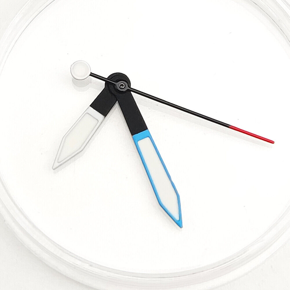 9*13*13.5MM Blue Trim Green Luminous Watch Hands For NH35A/NH36A Movement
