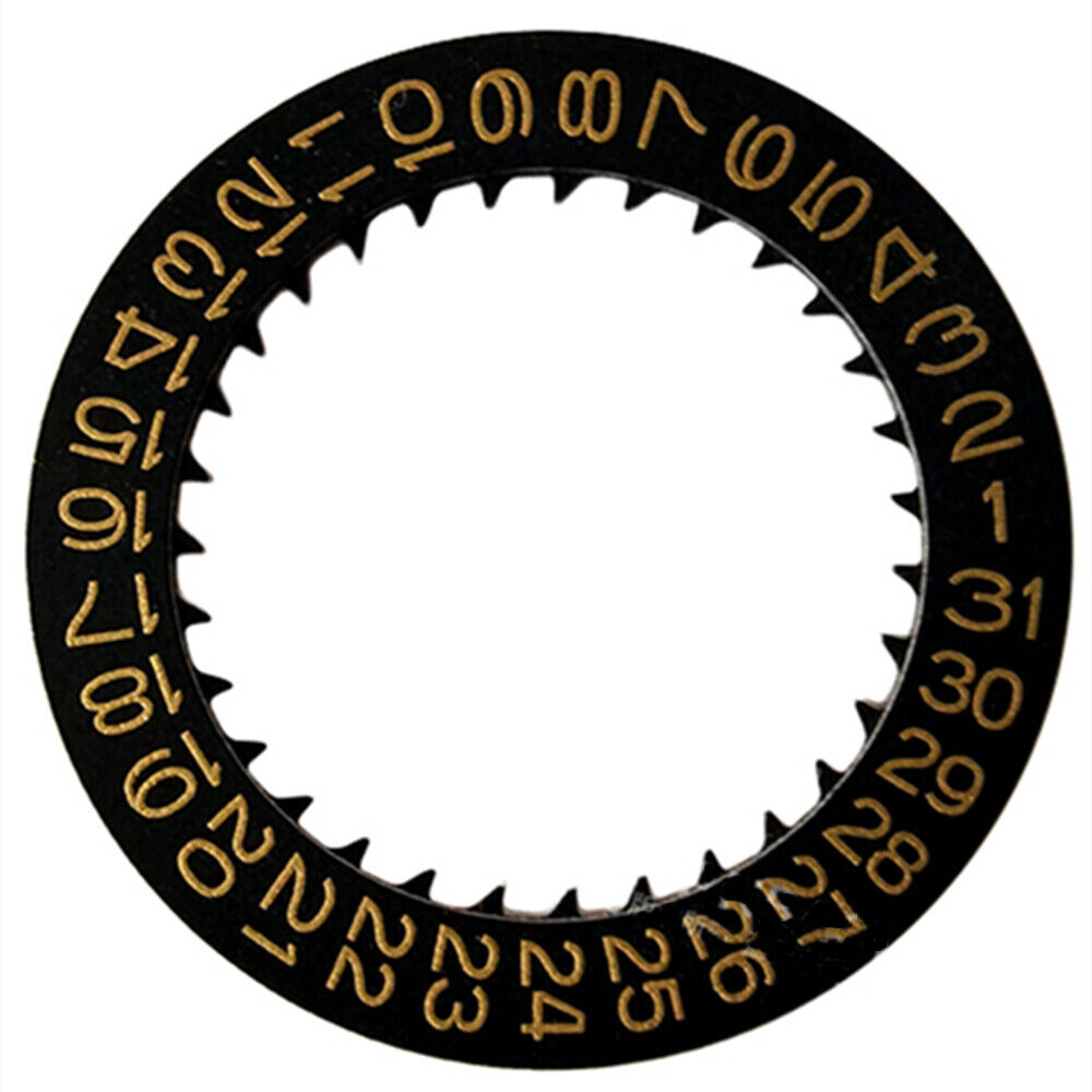 Black Background Golden Character Disk Date Wheel for Miyota NH35 NH36