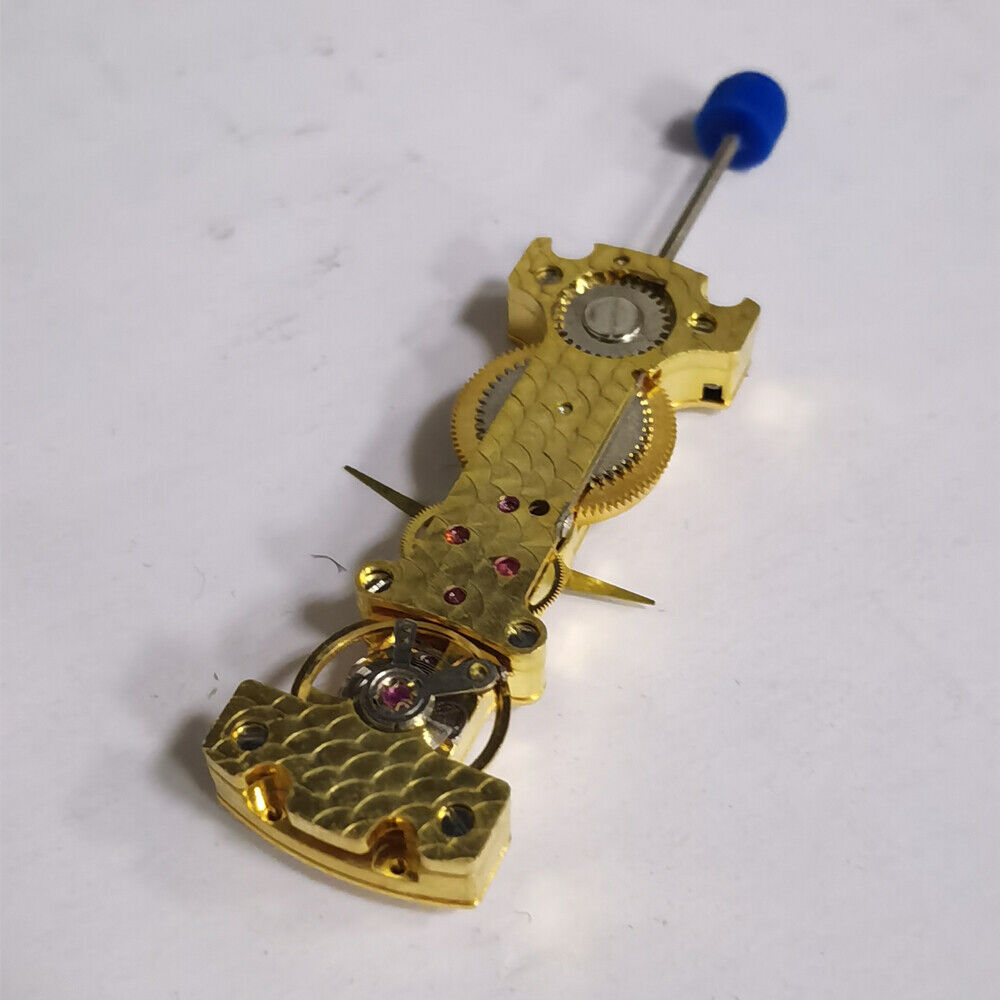 Golden Rectangle Auto Chronograph Movement Balance Wheel 2 Hands
