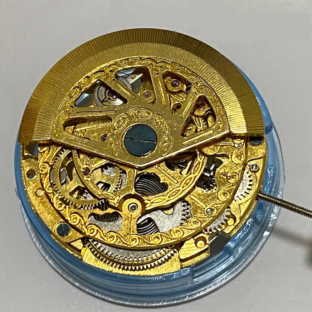 Asian 2813 Golden Hollow Automatic Mechanical Movement 8205 8200 Replacement
