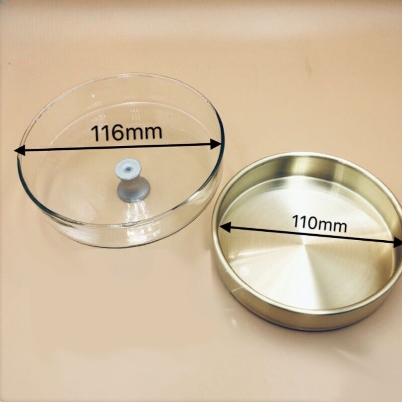 Brass Watch Oil Benzine Cup 116mm with Glass Anti-Leak Cover Watchmaker with Lid