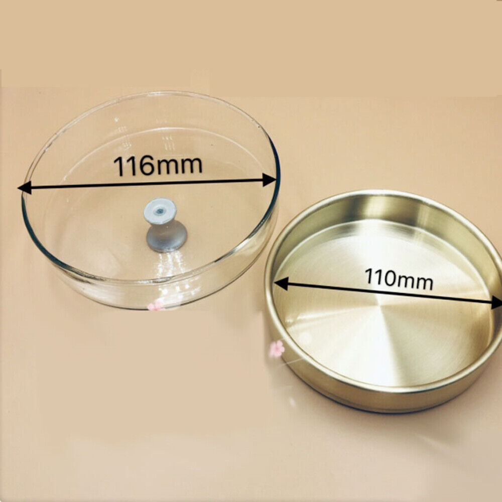 Brass Watch Oil Benzine Cup 116mm with Glass Anti-Leak Cover Watchmaker with Lid