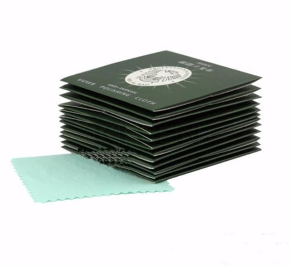 10pcs Jewelry Silverware Cleaning Polishing Cloth Sterling Platinum Maintenance