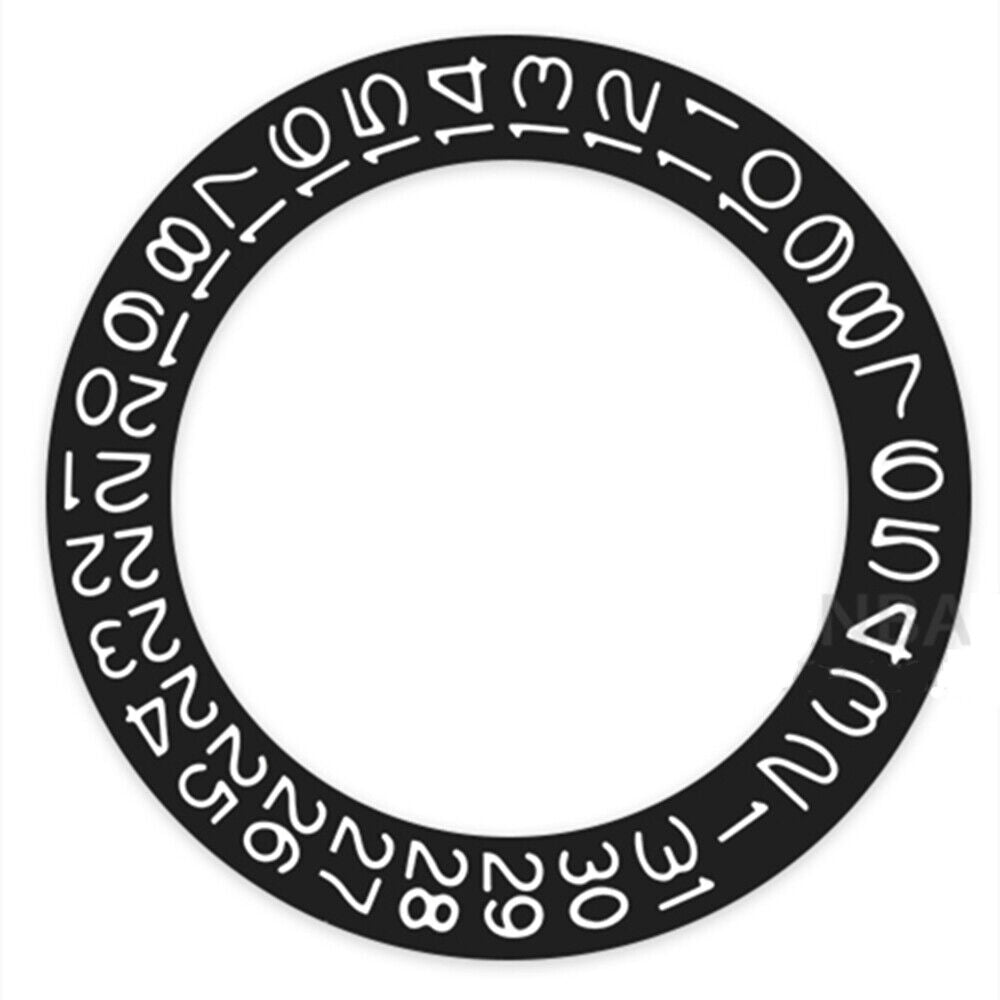 Black Background Black Character Date Disk Date Wheel for Miyota NH35 NH36