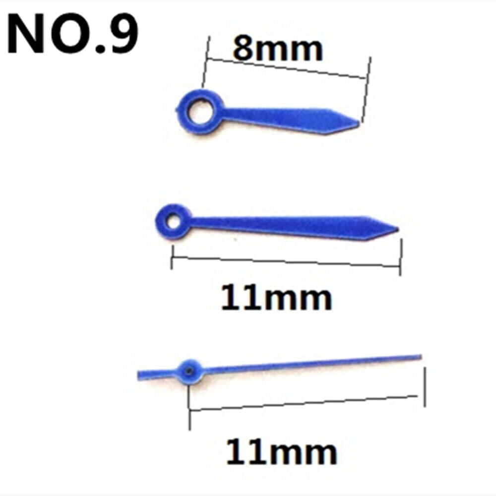 2 Sets Blue No Lume Arrow Shape Watch Hands for Miyota 2035 Movement