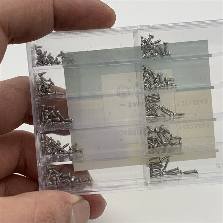 304 Stainless Steel 8 Sizes Assortment of Self-tapping Screws Watch Repair