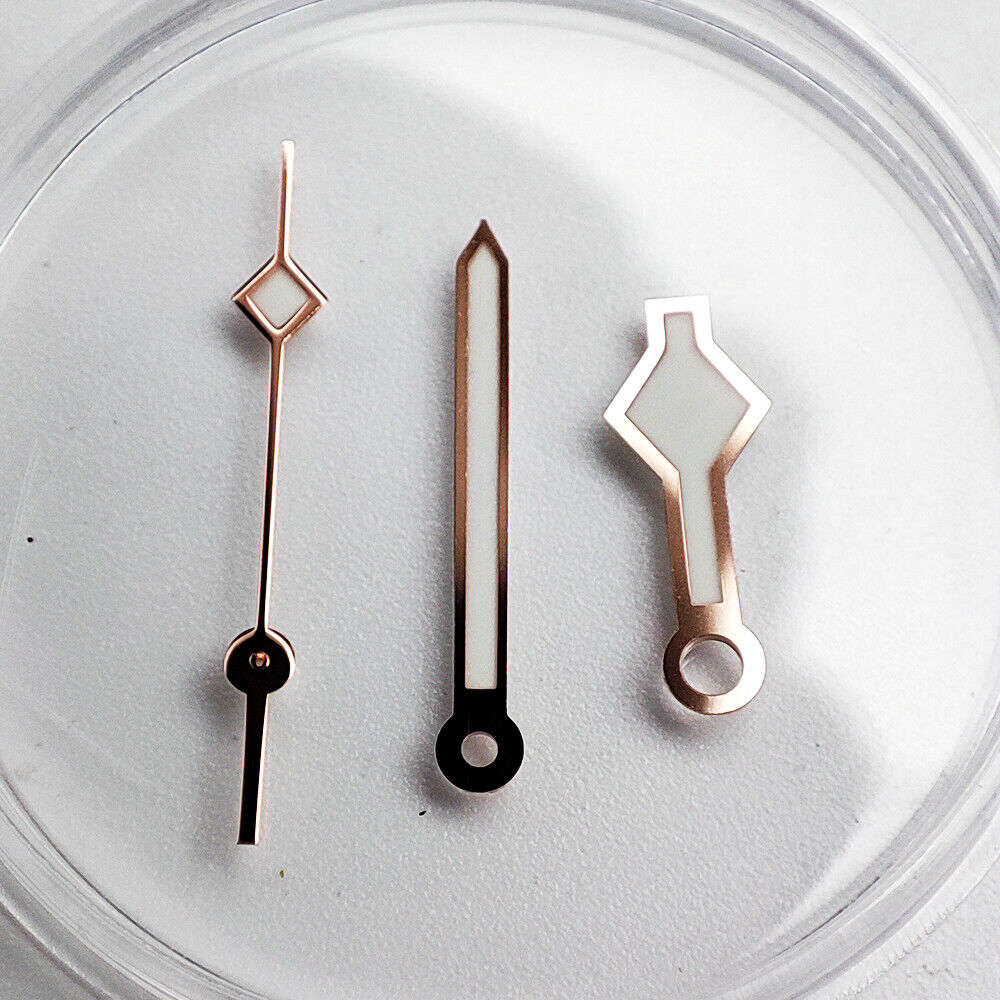 9.5*13.5*13.5MM Rose Golden Green Luminous Watch Hands For NH35A/NH36A Movement