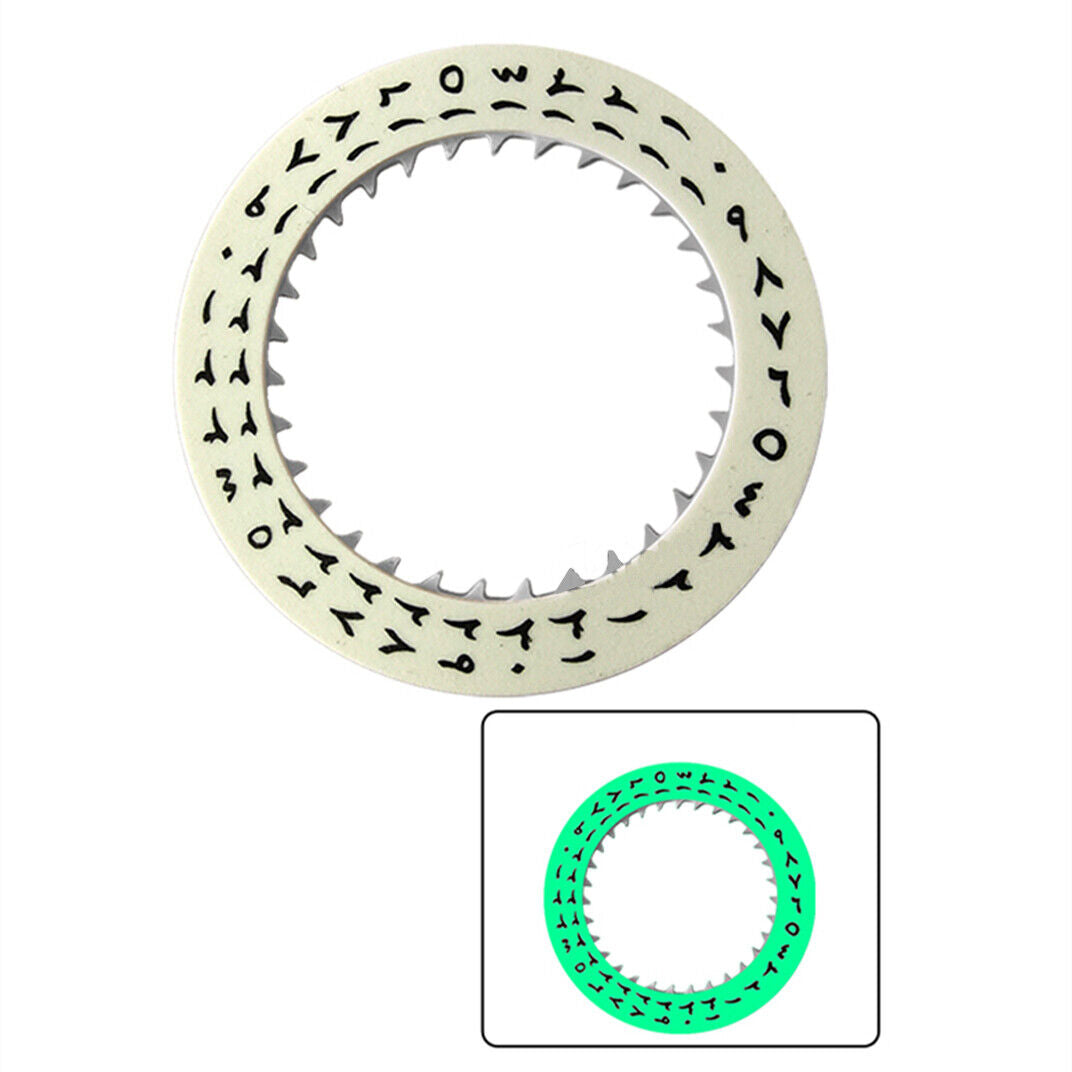 Green Luminous White Background Arabic Font Disk Date Wheel for Miyota NH35 NH36