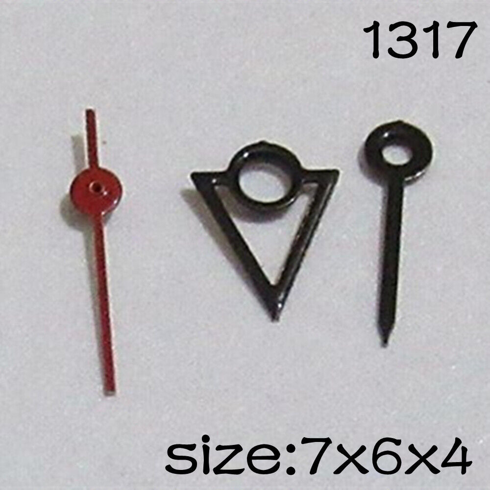 Black Set of Watch Hands for Miyota 2015 Movement 7mm/6mm/4mm Length NO.1317