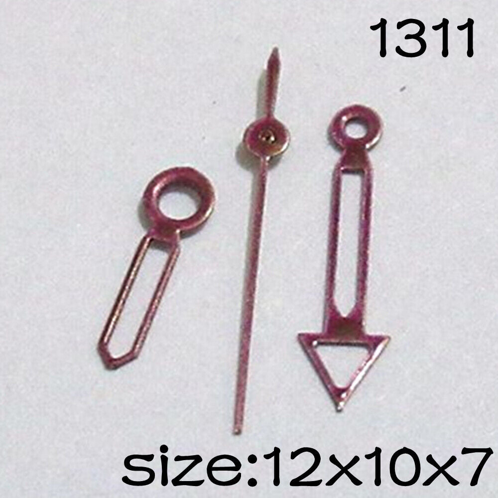 Purple Set of Watch Hands for Miyota 2015 Movement 12mm/10mm/7mm Length NO.1311