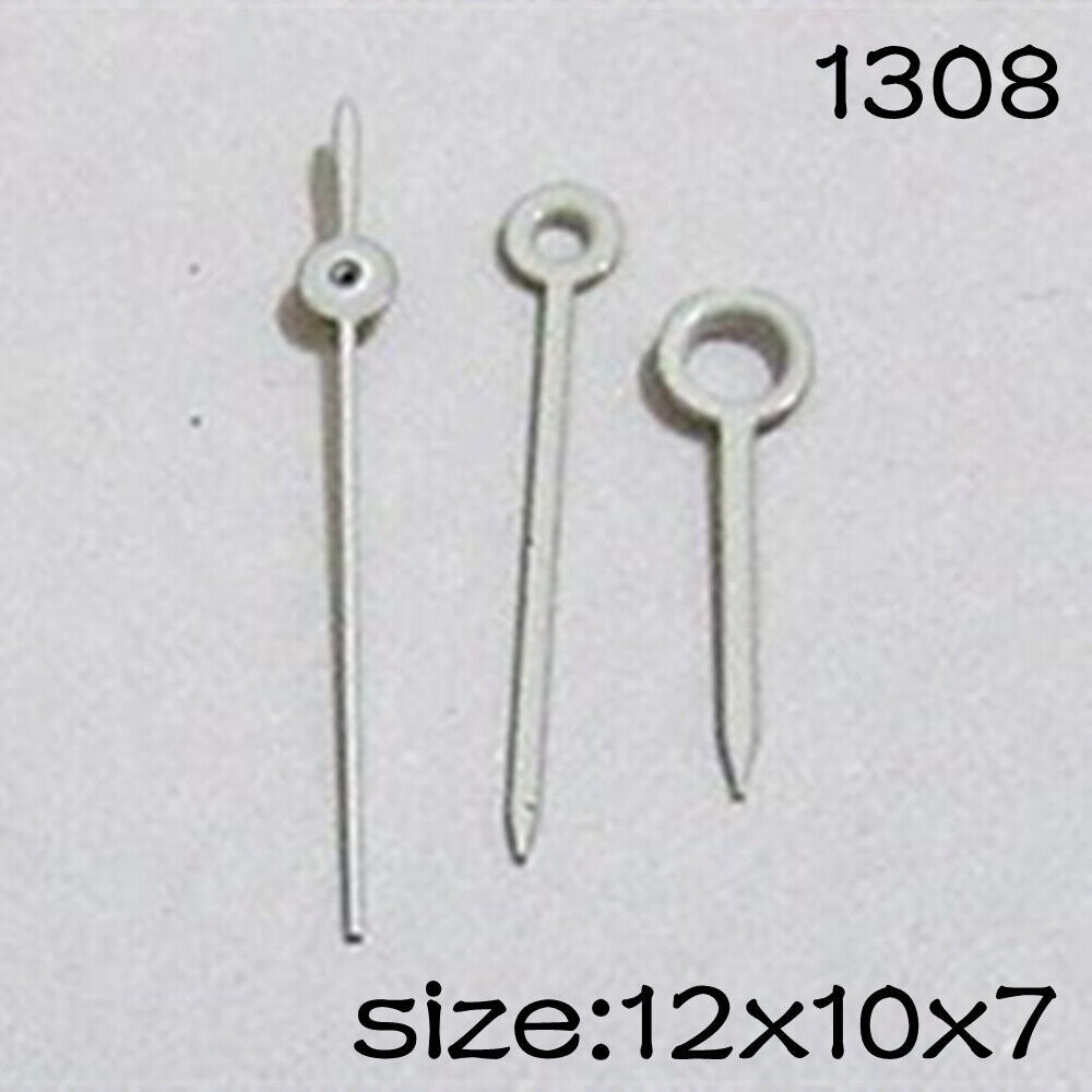 White Set of Watch Hands for Miyota 2015 Movement 12mm/10mm/7mm Length NO.1308