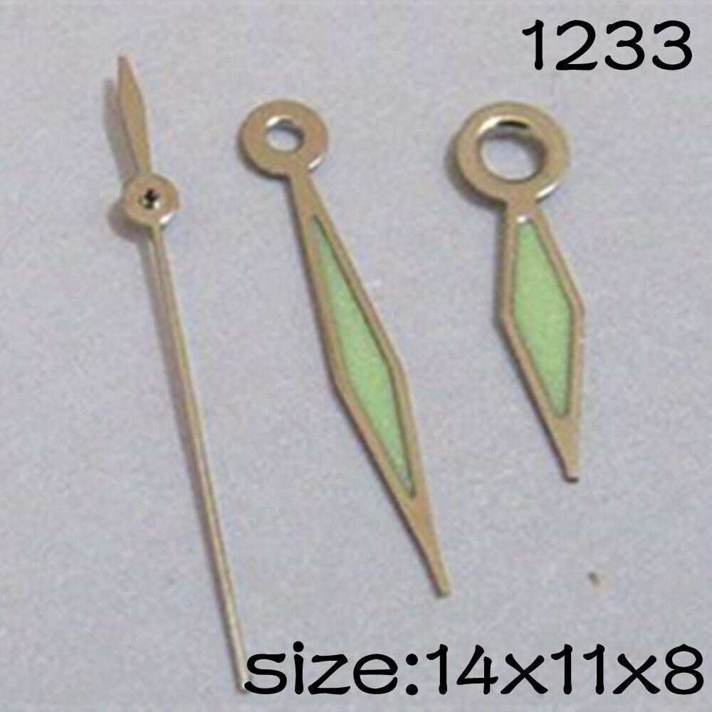 Luminous Set of Watch Hands for Miyota 2115 Movement 14mm/11mm/8mm Length #1233