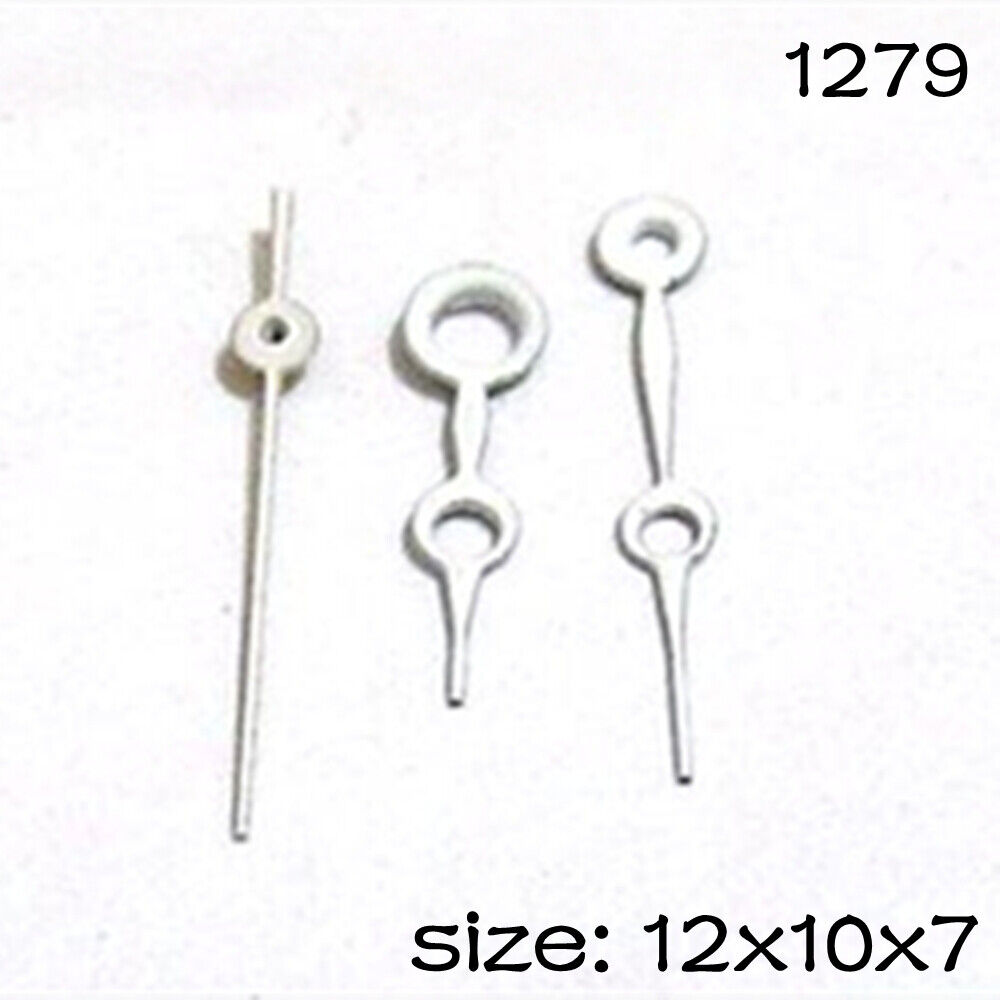 White Set of Watch Hands for Miyota 2015 Movement 12mm/10mm/7mm Length NO.1279