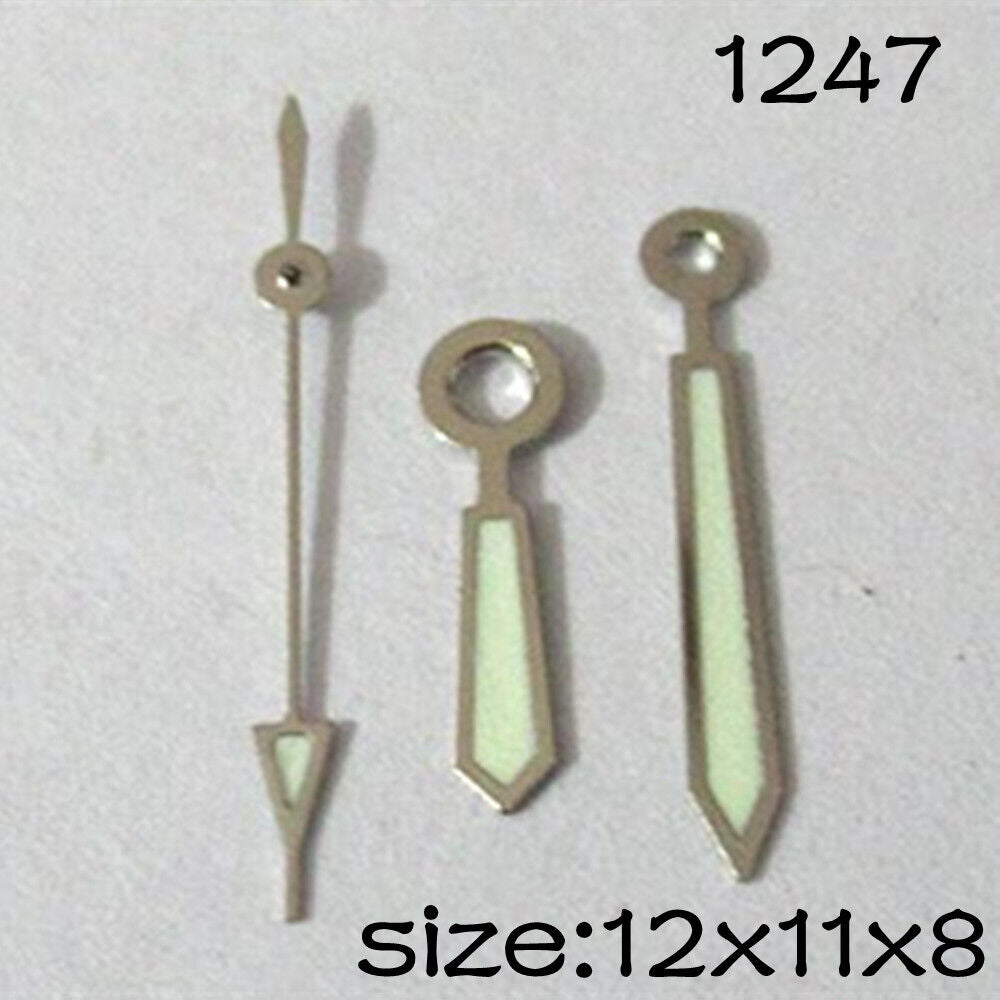 Luminous Set of Watch Hands for Miyota 2115 Movement 12mm/11mm/8mm Length #1247
