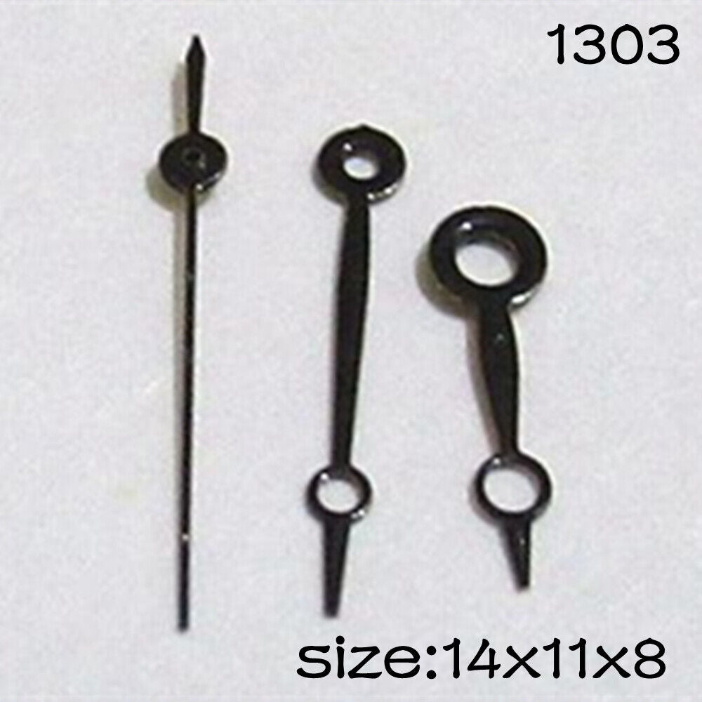 Black Set of Watch Hands for Miyota 2015 Movement 14mm/11mm/8mm Length NO.1303