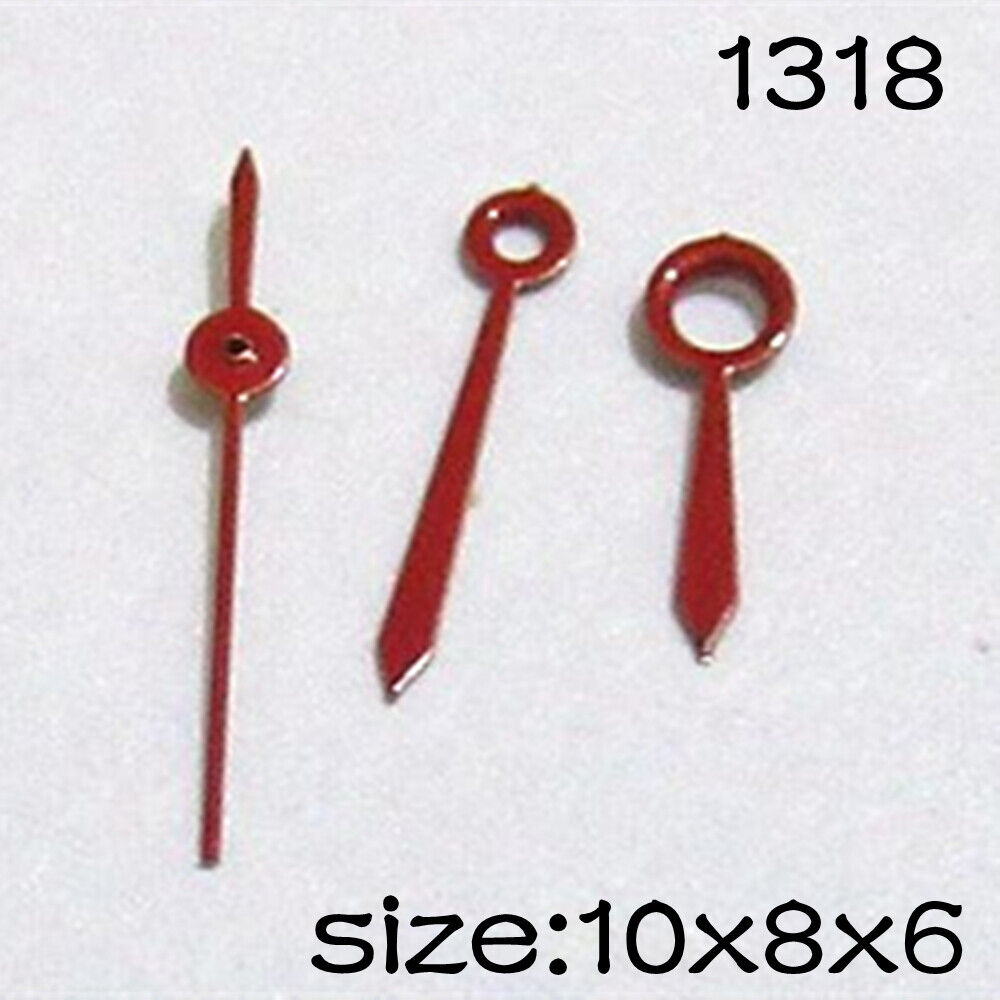Red Set of Watch Hands for Miyota 2015 Movement 10mm/8mm/6mm Length NO.1318