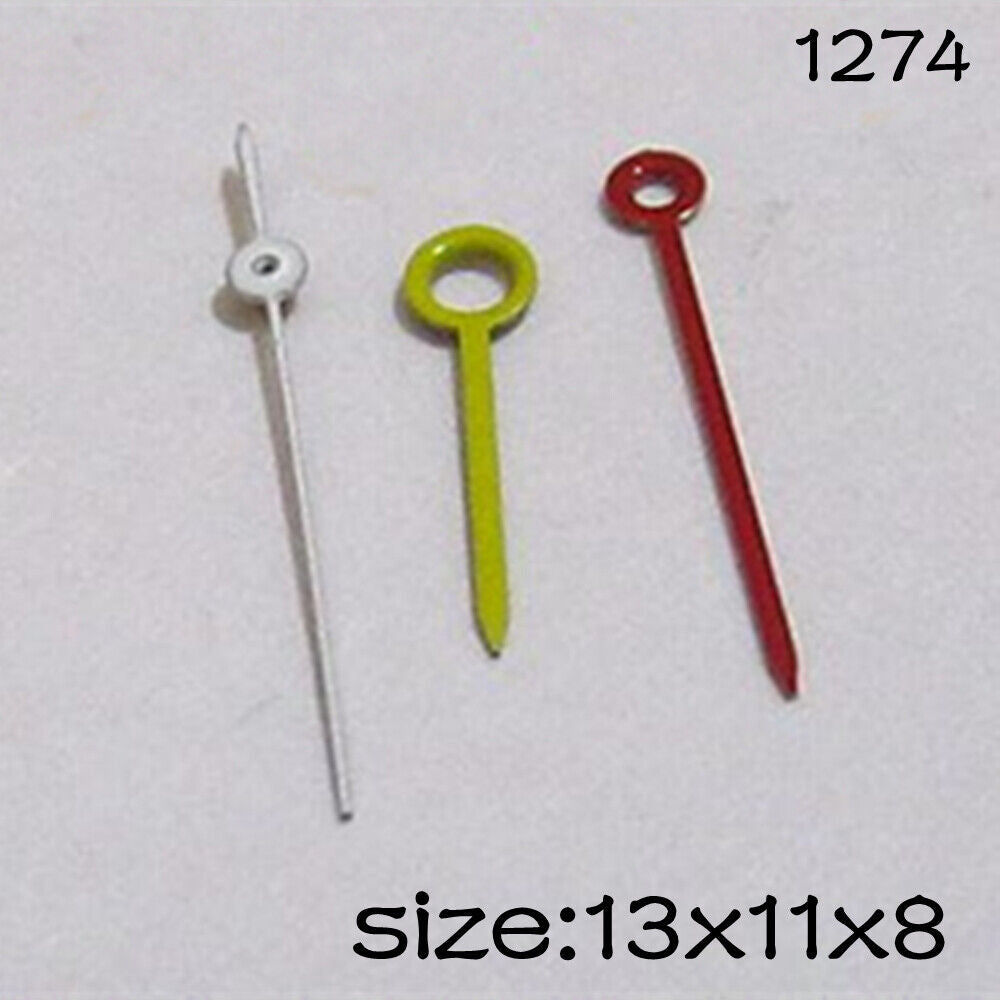 Green Set of Watch Hands for Miyota 2015 Movement 13mm/11mm/8mm Length NO.1274