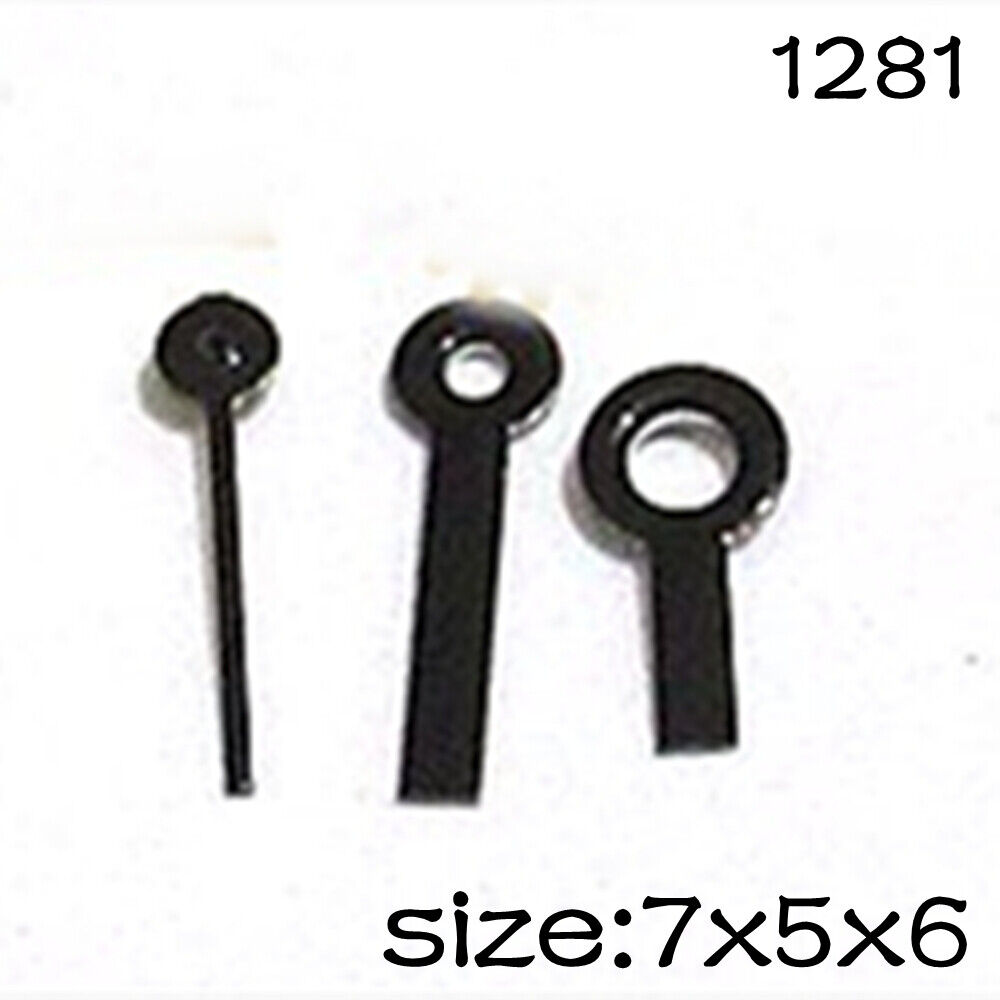 Black Set of Watch Hands for Miyota 2015 Movement 7mm/5mm/6mm Length NO.1281