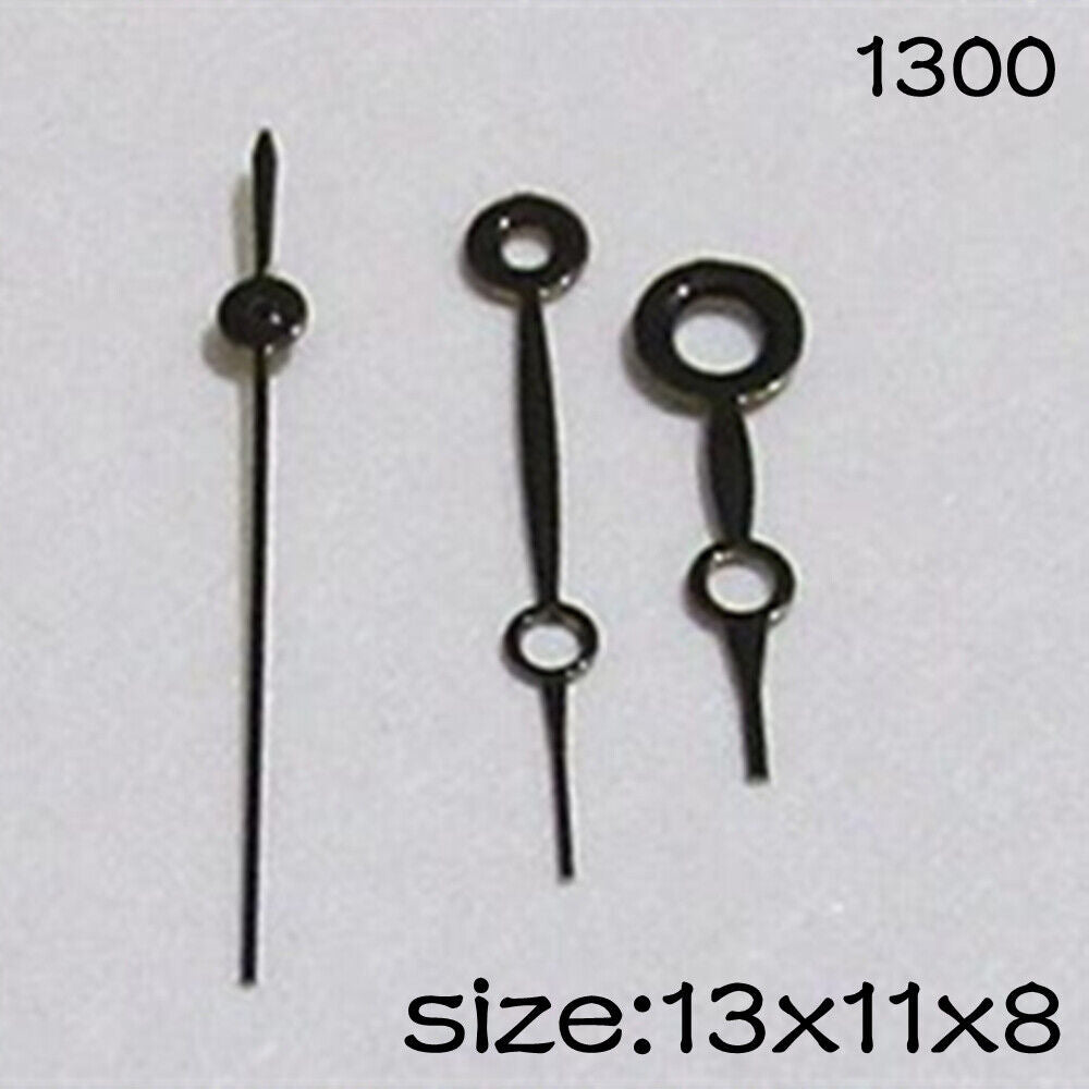 Black Set of Watch Hands for Miyota 2015 Movement 13mm/11mm/8mm Length NO.1300