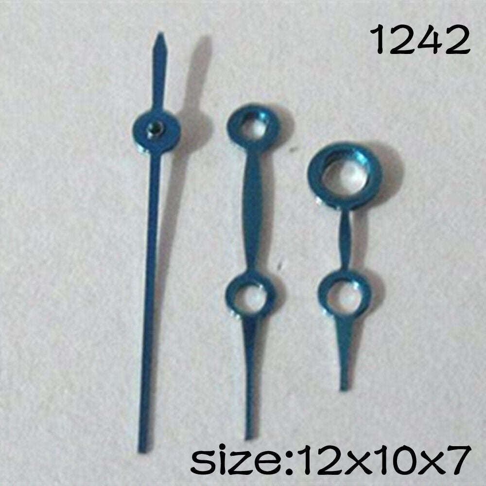 Blue Set of Watch Hands for Miyota 2015 Movement 12mm/10mm/7mm Length NO.1242
