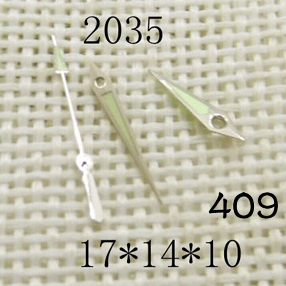 Luminous Set of Watch Hands for Miyota 2035 Movement 17mm/14mm/10mm Length NO409