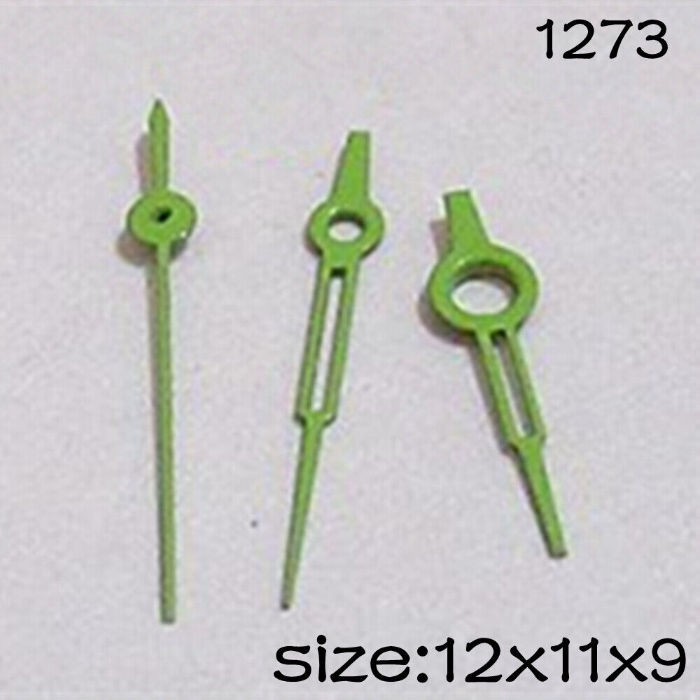 Green Set of Watch Hands for Miyota 2015 Movement 12mm/11mm/9mm Length NO.1273